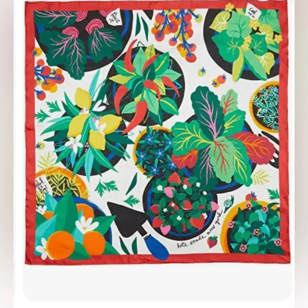 Kate Spade New York Silk Scarf Herbarium - Picture 2 of 5